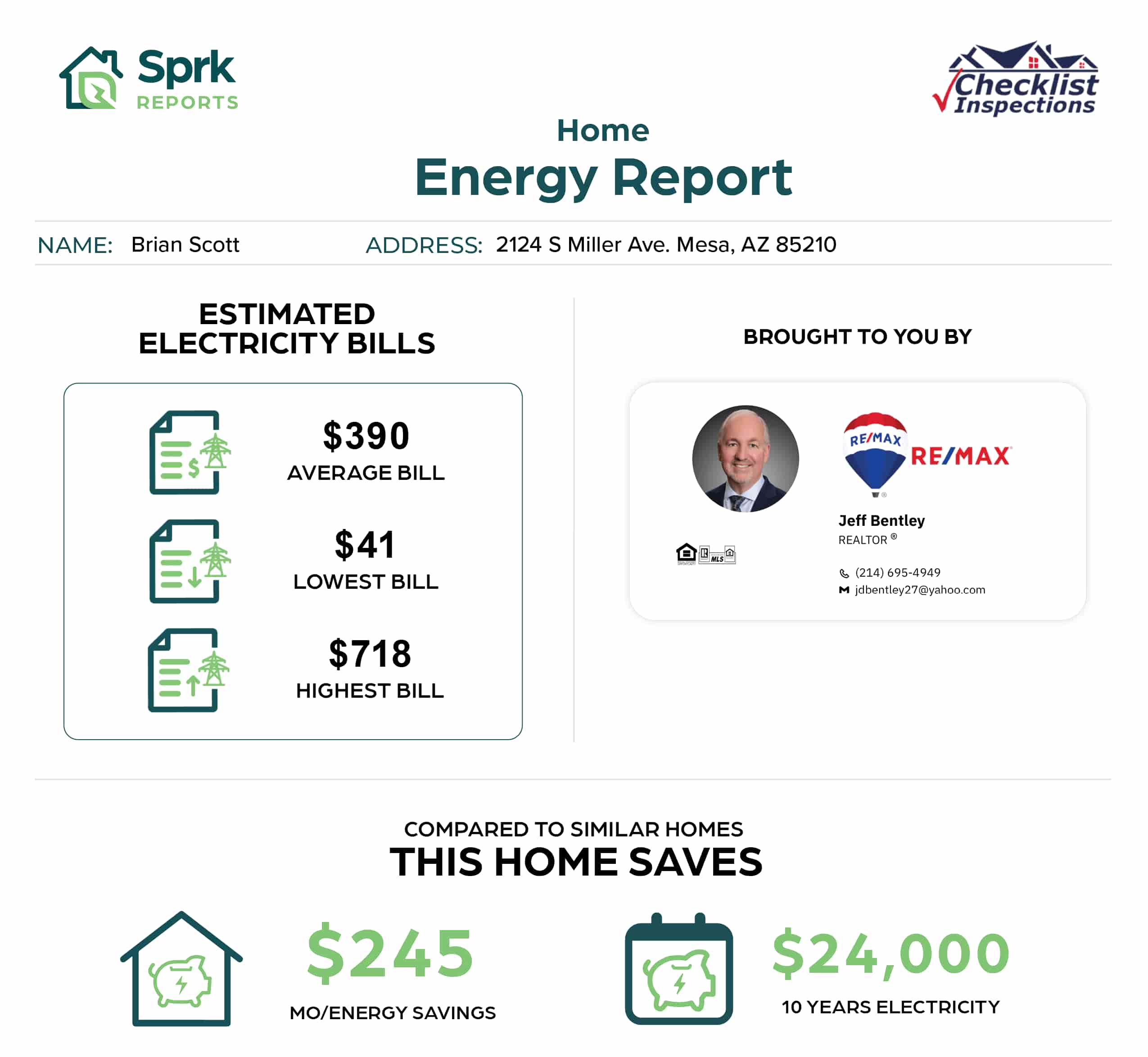 Sample Home Energy Report Preview